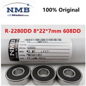 20pcs/100pcs NMB Minebea de alta velocidad del rodamiento R-2280DD 8*22*7 mm 608DD DE 608 2RS precisión rodamientos de bolas en miniatura 8mmx22mmx7mm