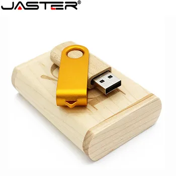 Jaster universal USB2.0 de madera flip cuadro de metal flip w063 multi color unidad USB amor unidad flash USB pequeño regalo 16GB 32GB