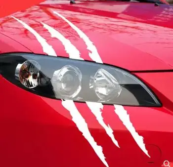 Los faros de un coche decorativas impresión de la pata arañazos pequeños adhesivos luz del coche de la ceja pegatinas universal de los arañazos del coche pegatinas-41