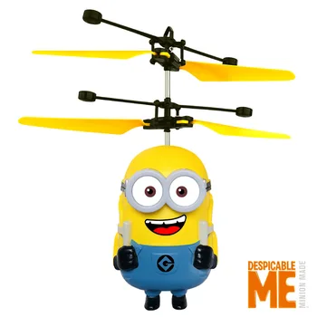 2019 más reciente Esbirros drone RC Helicóptero Avión Mini drone Volar a Parpadear helicóptero de Control de la Mano de RC Juguetes