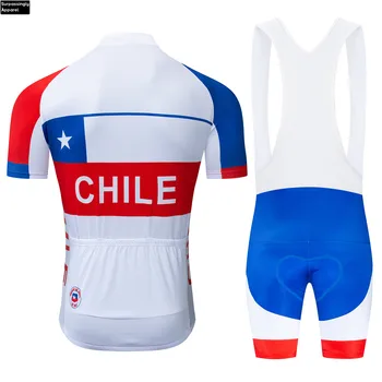 2019 EQUIPO de CHILE en Bicicleta de Maillot y Culotte de Ciclismo Ropa de Moto Jersey Ropa de secado Rápido para Hombre de la Bicicleta de Verano Pro Camisetas de Ciclismo 9D Gel