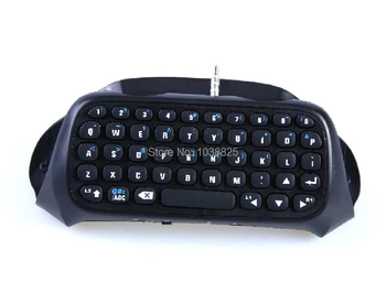 Negro de Bluetooth Mini teclado Inalámbrico Chatpad Mensaje de Teclado para Playstation 4 PS4 Controlador de Negro