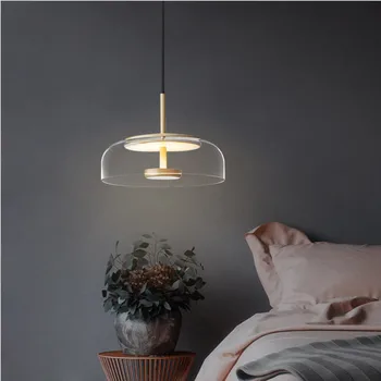 Sola Cabeza Moderna, Creativa lámpara Colgante de Cristal Colgante de la Lámpara Simple Restaurante Bola Dormitorio de la Decoración del Arte de Vidrio de la Lámpara colgante