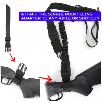 Táctica de Uno o Dos puntos Multi-función de la Pistola Rifle Sling Sling con un Algodón Rápido Desmontable con CONECTOR Ajustable de la Correa de la Cuerda
