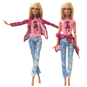NK 10 Pcs /Set 2020 más reciente de la Moda Vestido de la Muñeca Mejor Diseño Casual Traje de Fiesta Para la Muñeca Barbie Accesorios de Regalo de Bebé de Juguete de DZ