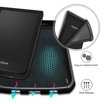 Ultra Slim Caso de Bolsillo 627 616 632, de Silicona soft shell para PocketBook Touch Lux 4/Touch HD 3/Basic Lux 2 Caso