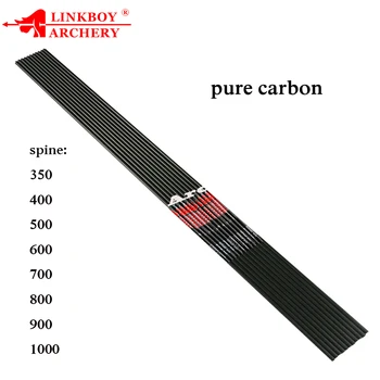 Linkboy de tiro con arco de Carbono Puro Flechas del Eje Sp350-1000 ID4.2 mm de Arco recurvado de Caza de Tiro Accesorios