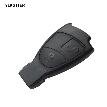 YLKGTTER 2 Botones Smart Remote Coche Llavero 433Mhz Para Mercedes Benz B C E S Clase ML CLK CL Control Remoto