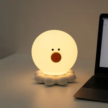 Pulpo de Sílice Pat Luz de la Noche USB Creatividad de Regalo de Bebé de la Tarde de Alimentación de la Luz de Pulpo dibujos animados de la Mesita de la Lámpara del LED