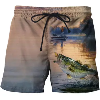 3d de Pescado Seco y Rápido de Verano para Hombre Siwmwear Mens Playa Cortos de la Junta de Calzoncillos Para Hombres traje de baño Shorts de baño ropa de Playa de tamaño s-6xl