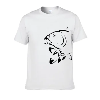 Unny Fishinger las Carpas de Pescador Sporter Camisetas de los Hombres de Verano de Algodón de Manga Corta O de Cuello de Streetwear T-shirt