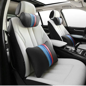 Asiento de coche de la Cintura de la Almohadilla de la Memoria de Algodón Reposacabezas Guarnecido Interior del Coche Cuello Almohada Para BMW X1 X2 X3 X4 X5 X6 530 G05 E70 E90 F30 F86 GT M3