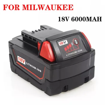 18V 6.0 AH/5.0 AH 6000mAh batería de Li-ion de la Batería de la Herramienta de Milwaukee M18 48-11-1815 48-11-1850 2646-20 2642-21CT Repalcement M18 de la Batería
