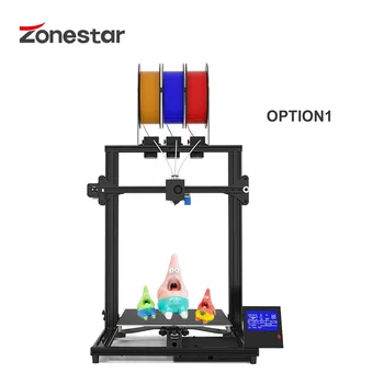 Zonestar Z8T Grandes de la Alta Precisión Resolución Super Tranquila, Fácil De Instalar 3 En 1 de Extrusión Automático de Mezcla de Color de la Impresora 3D