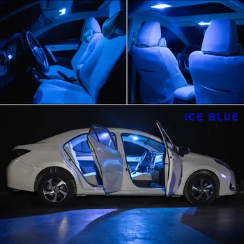 16 x Blanco de Hielo Azul de Canbus del Coche LED Interior de la Placa de la Licencia de la guantera de la Lectura de la Puerta de la Cajuela Bombillas Paquete de Kit Para 2005-2011 Volvo V50