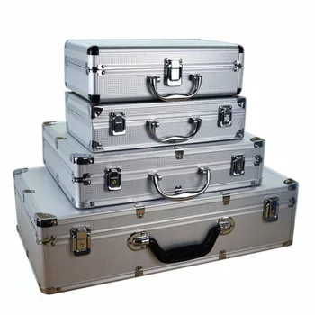 Portátil de Aluminio, Caja de herramientas, equipos de Seguridad caja de herramientas caja de Instrumentos caja de Almacenamiento Maleta Resistente a los impactos Caso Con Esponja