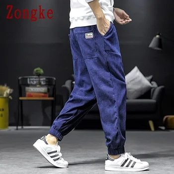 Zongke 2021 Primavera Nueva de Tobillo-Longitud de los Pantalones Casuales Hombres de Corredores de Sólidos Masculina Pantalones Deportivos de los Hombres Pantalones Pantalones de Hip Hop M-5XL