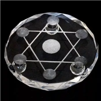 7 nuevas estrellas de la placa de Cristal de Cuarzo de Curación de la Bola de la Esfera de Pie
