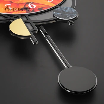 MEISD Creativo Impermeable Impresiones de Arte Reloj de Péndulo con etiqueta de la Pared Decoración del Hogar, Relojes de Cuarzo Silencio Horloge Envío Gratis 2020