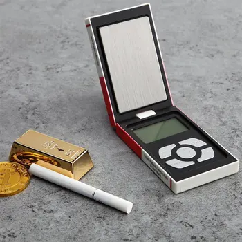 0,01 g/0,1 g de Alta Precisión de la Báscula Digital Portátil Mini Escala de Bolsillo de Oro de la Joyería Electrónicos Pequeños en Caso de Cigarrillos Máquina de Pesaje
