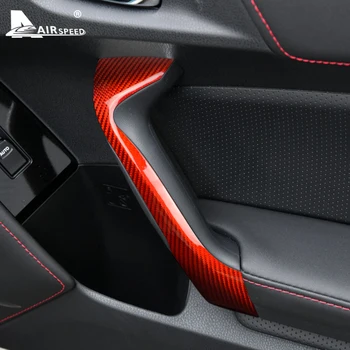 La VELOCIDAD del aire para el Subaru BRZ Toyota 86 2013-2020 Accesorios de Fibra de Carbono Guarnecido Interior del Coche de la Manija de la Puerta Panel de la etiqueta Engomada del Coche de Estilo