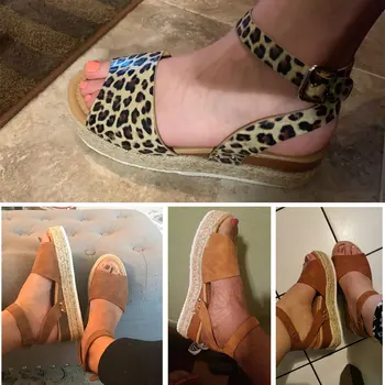 Zapatos de las mujeres 2021 cuero cuñas zapatos de Verano sandalias de las mujeres más el tamaño de flip flop chaussures femme sandalias de plataforma zapatos de las mujeres