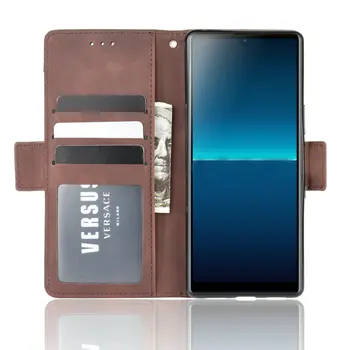 La Ranura de la tarjeta Extraíble de Cuero Flip Case para Sony Xperia L4 Caso de Lujo Cartera Titular del Teléfono para Sony Xpeira L 4 Caso Xperia 4L de la Piel