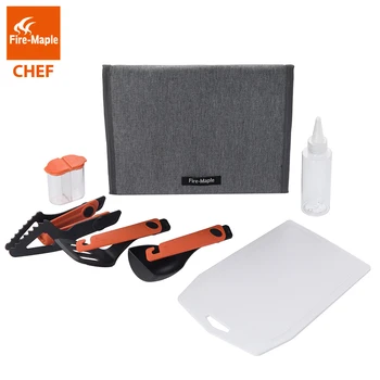 Fuego Arce Chef Utensilio De Cocina Kit De Aparcamiento Al Aire Libre Para Acampar Vajilla Conjunto Con Cuchara Espátula Clip