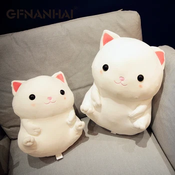 1pc 33cm kawaii sentado gatos de peluche de juguete de peluche suave Eiderdown de algodón de los animales de la muñeca de los niños cojín de sofá almohadas lindo regalo de cumpleaños