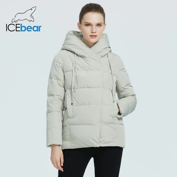 ICEbear 2020 nuevo invierno abrigo de mujer de la marca de ropa casual femenina chaqueta de invierno cálido damas corto con capucha de la parka GWD19011D