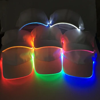 Moda Unisex de Color Sólido LED Luminoso de la gorra de Béisbol de la Fiesta de Navidad Gorra al aire libre, Ropa de Accesorios de Regalo Para el Amigo Sombrero