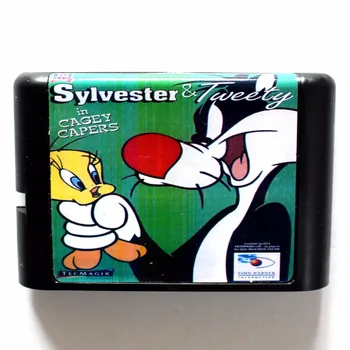 Sylvester Y Tweety 16 bits MD Tarjeta de Juego Para la Sega Mega Drive Para Genesis